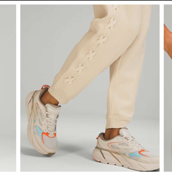 Lululemon Like New Braided Detail High-Rise Jogger in White Opal - Size 16 - Picture 1 of 12